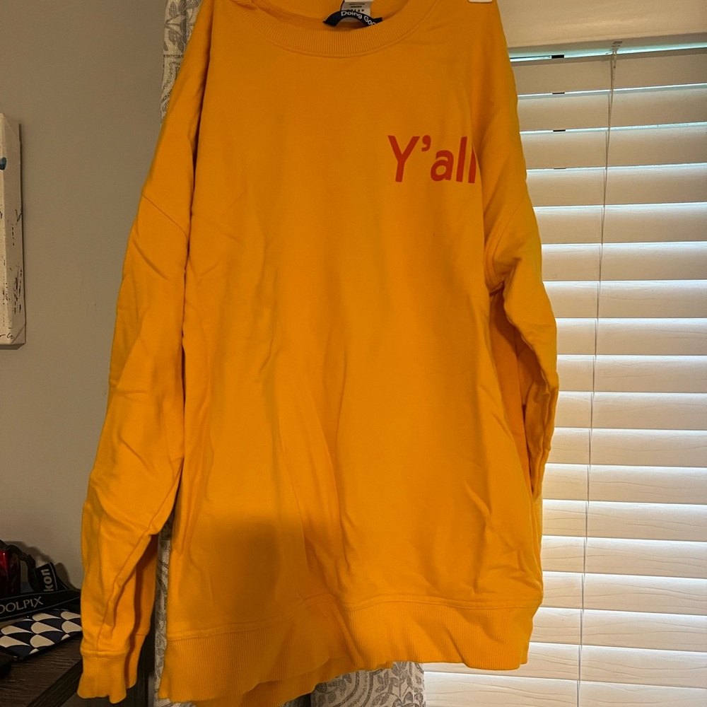 Outdoor Voices Yellow YALL Crewneck Sweater